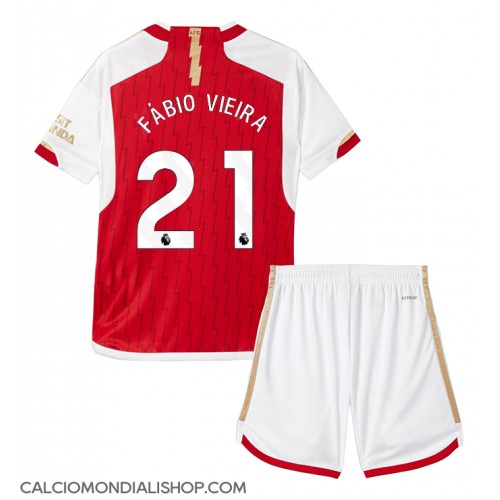 Maglie da calcio Arsenal Fabio Vieira #21 Prima Maglia Bambino 2023-24 Manica Corta (+ Pantaloni corti)